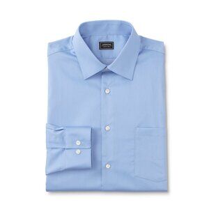 NWT Arrow Mens Size 15 1/2 32/33 Sky Blue Fitted Button Front Dress Shirt NEW